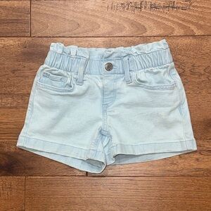 SO Girls Pull-On Elastic Paper Bag Waist Jean Distressed Shorts - Size 7